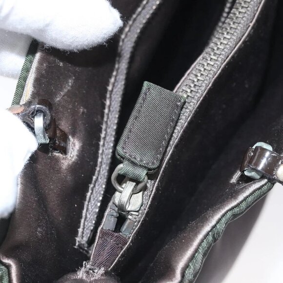 PRADA Hand Bag Nylon Khaki Auth ki5477 - Picture 13 of 16